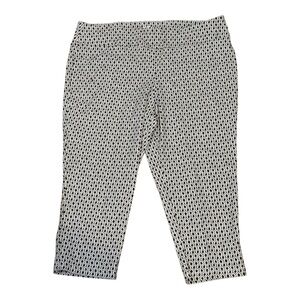 Just Be Black and White Geometric Womens Capri Pants Size XL